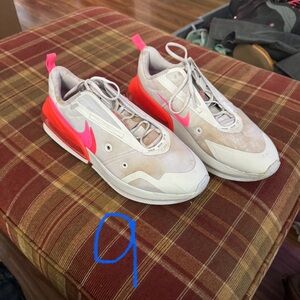 Nike White and Bright Pink Athletic Shoes